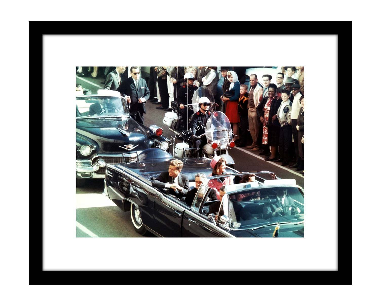 John F Kennedy & Jackie 8x10 photo print Dallas motorcade assassination 1963 JFK