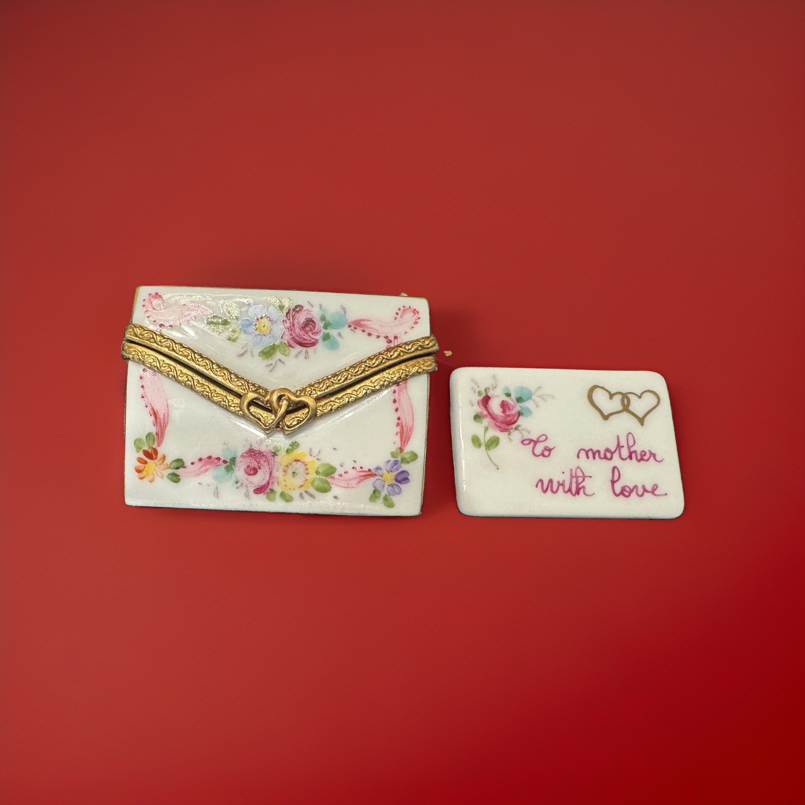 *NWOB* Limoges Peint Main Mothers Day “To Mother W/ Love” Envelope Trinket Box *NWOB* Limoges Peint Main Mothers Day “To Mother W/ Love” Envelope Trinket Box