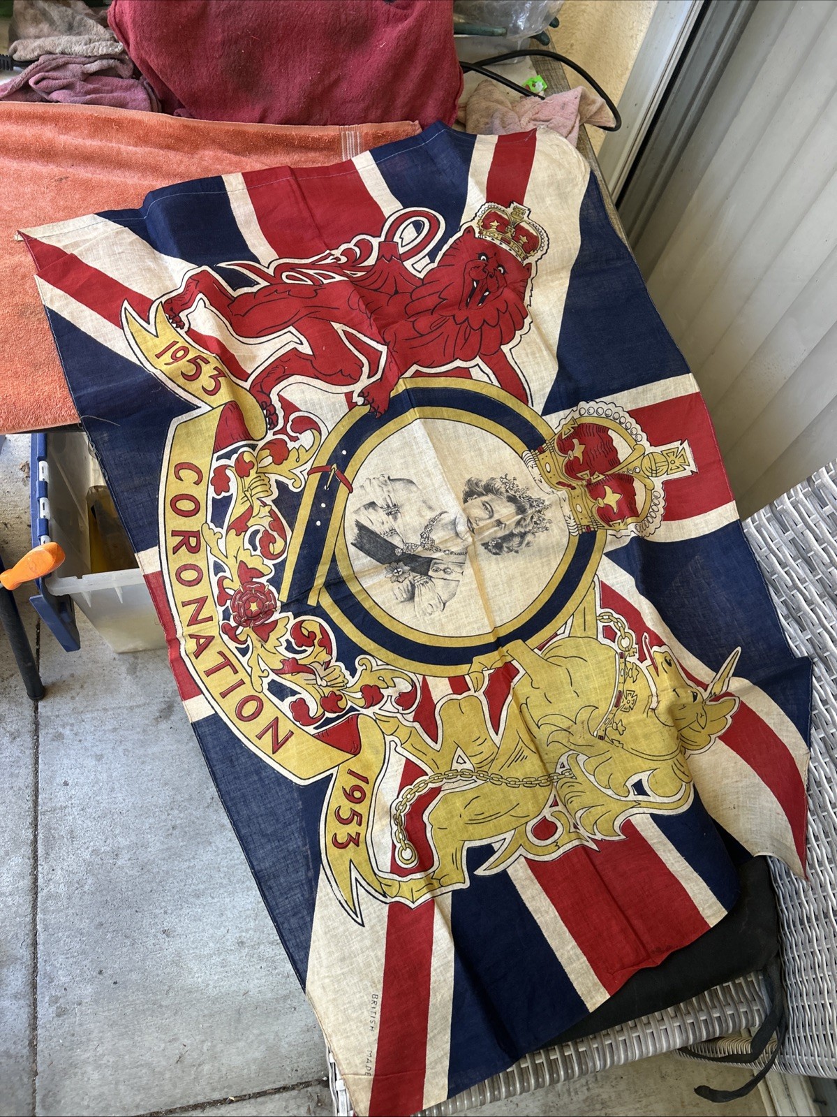 Flag Of Queen Elizabeth Ii Coronation 1953 Flag Of Queen Elizabeth Ii Coronation 1953