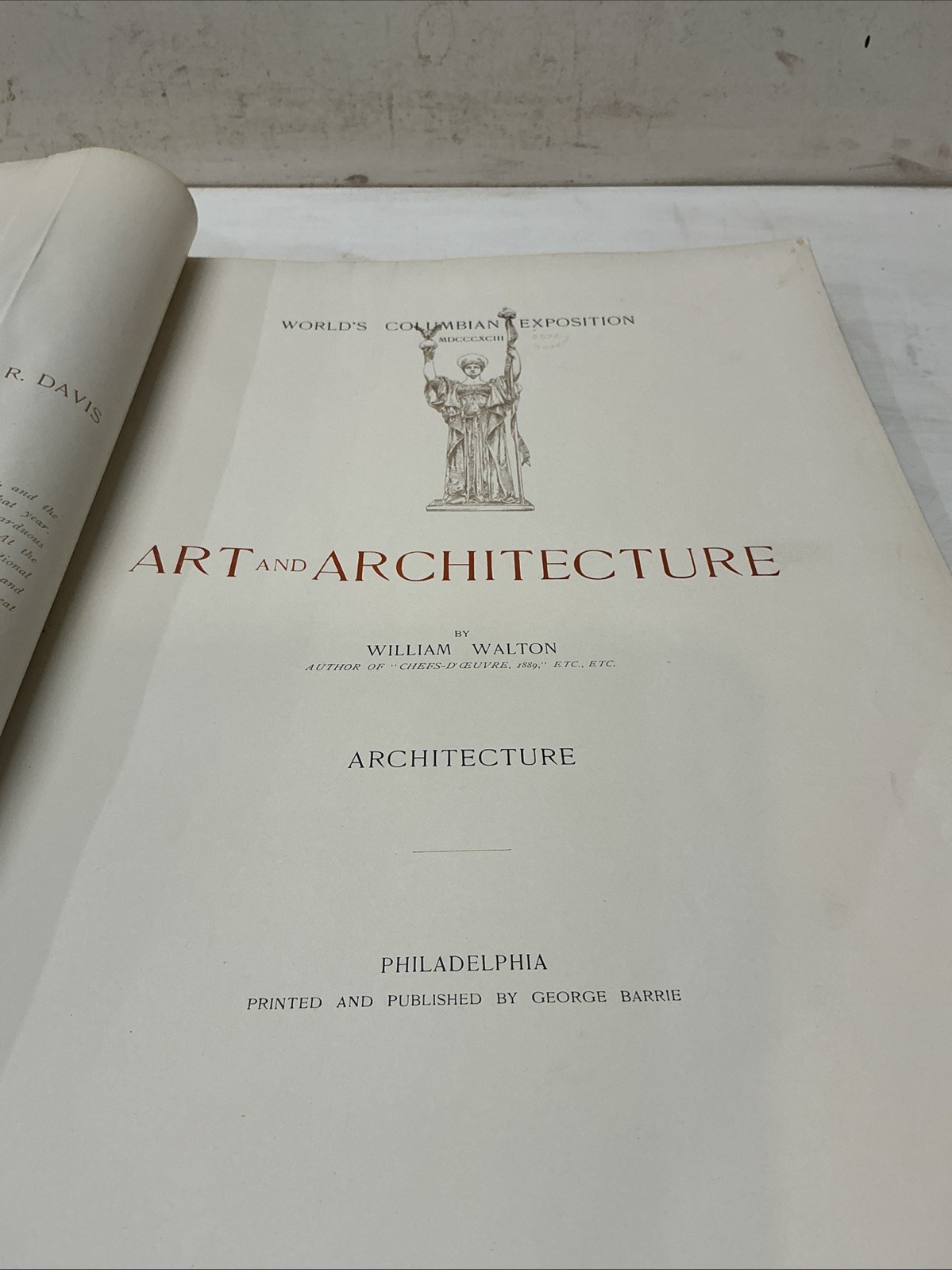 1893 Art and Architecture. World's Columbian Exposition Volume 1/Architecture 1893 Art and Architecture. World's Columbian Exposition Volume 1/Architecture