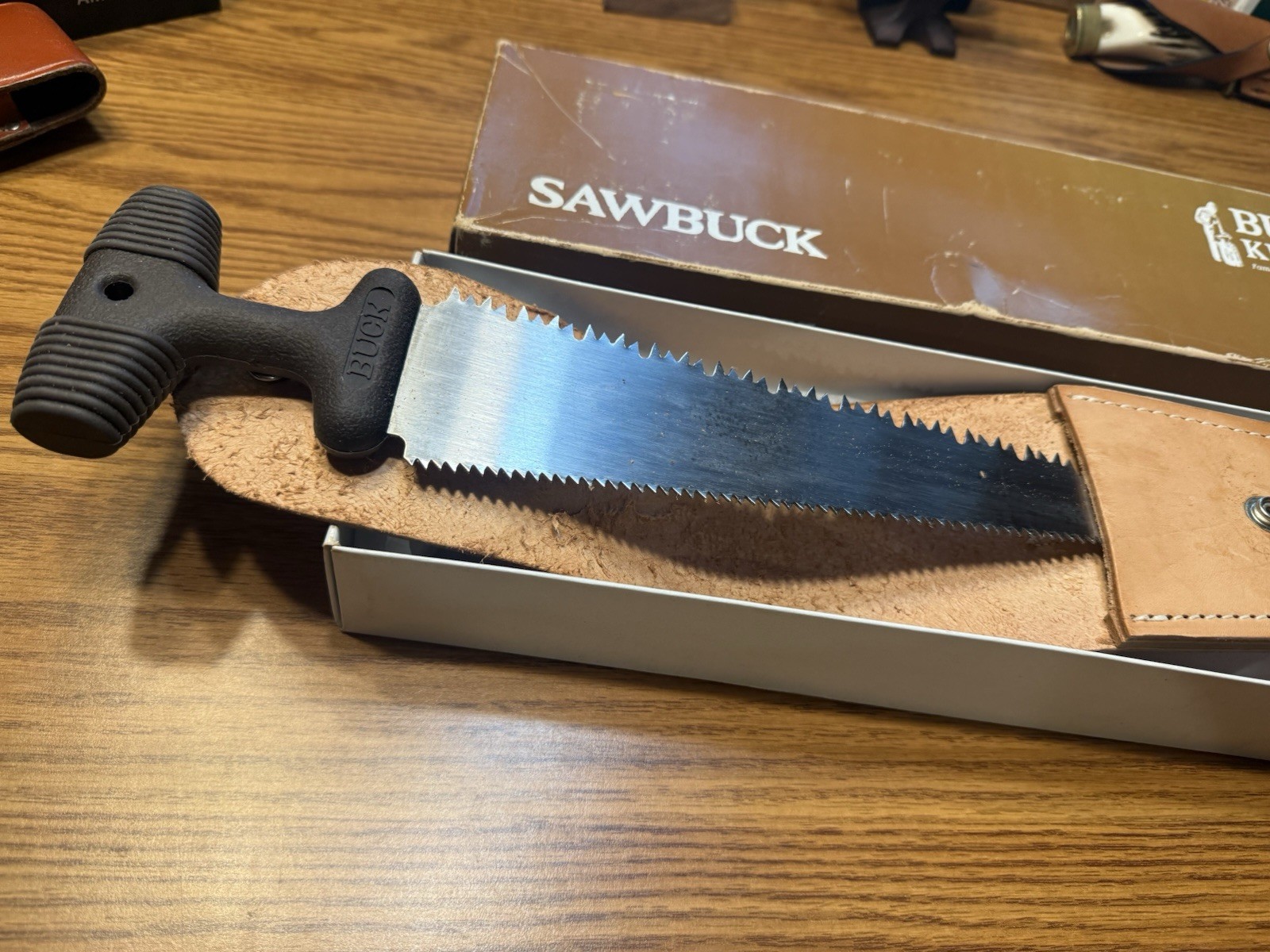 Vintage SawBuck 154 Buck Knives New in Box Original Leather Sheath Vintage SawBuck 154 Buck Knives New in Box Original Leather Sheath
