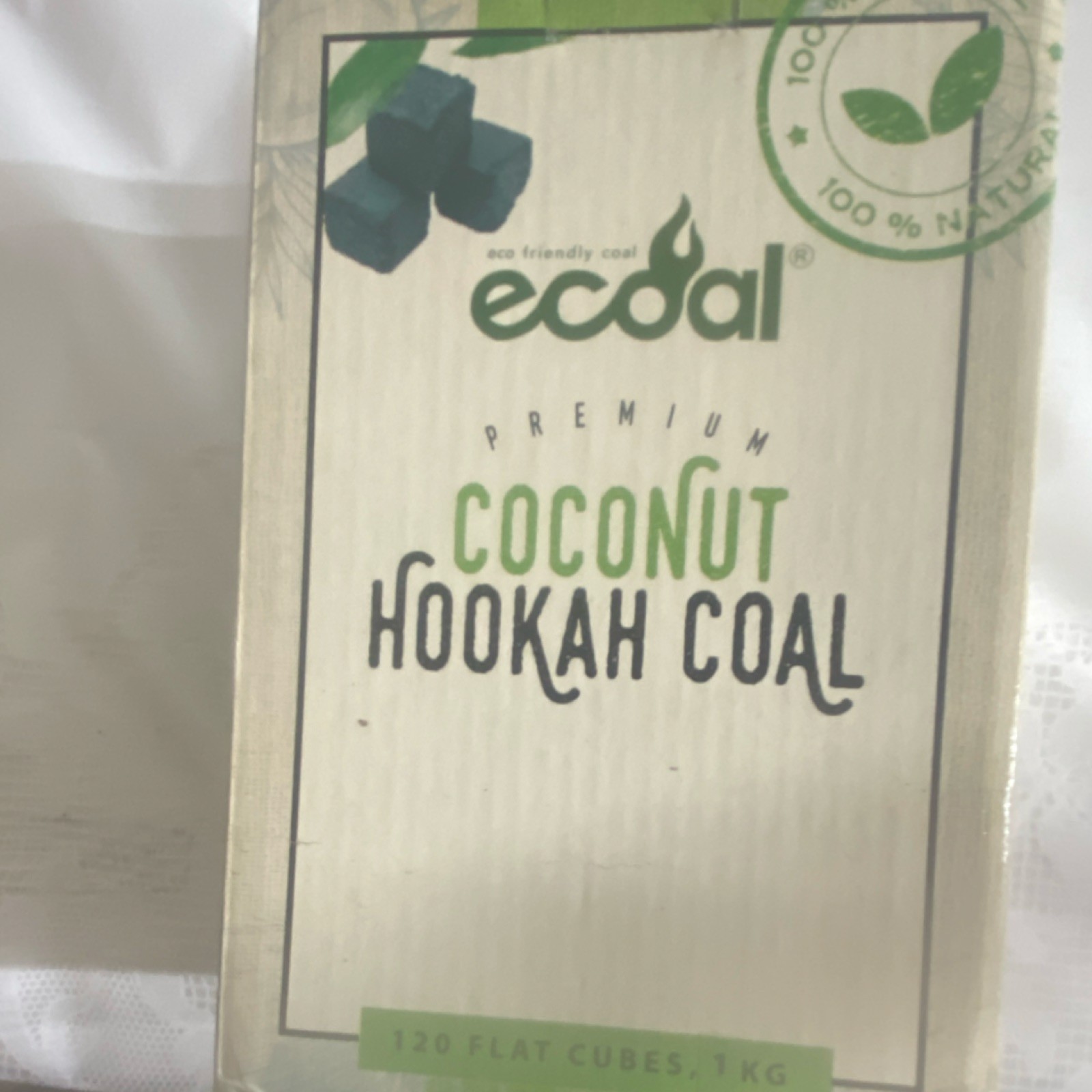 ecoal Premium Coconut Hookah Coal 120 Flat Cubes 1kg M in Indonesia100%natural