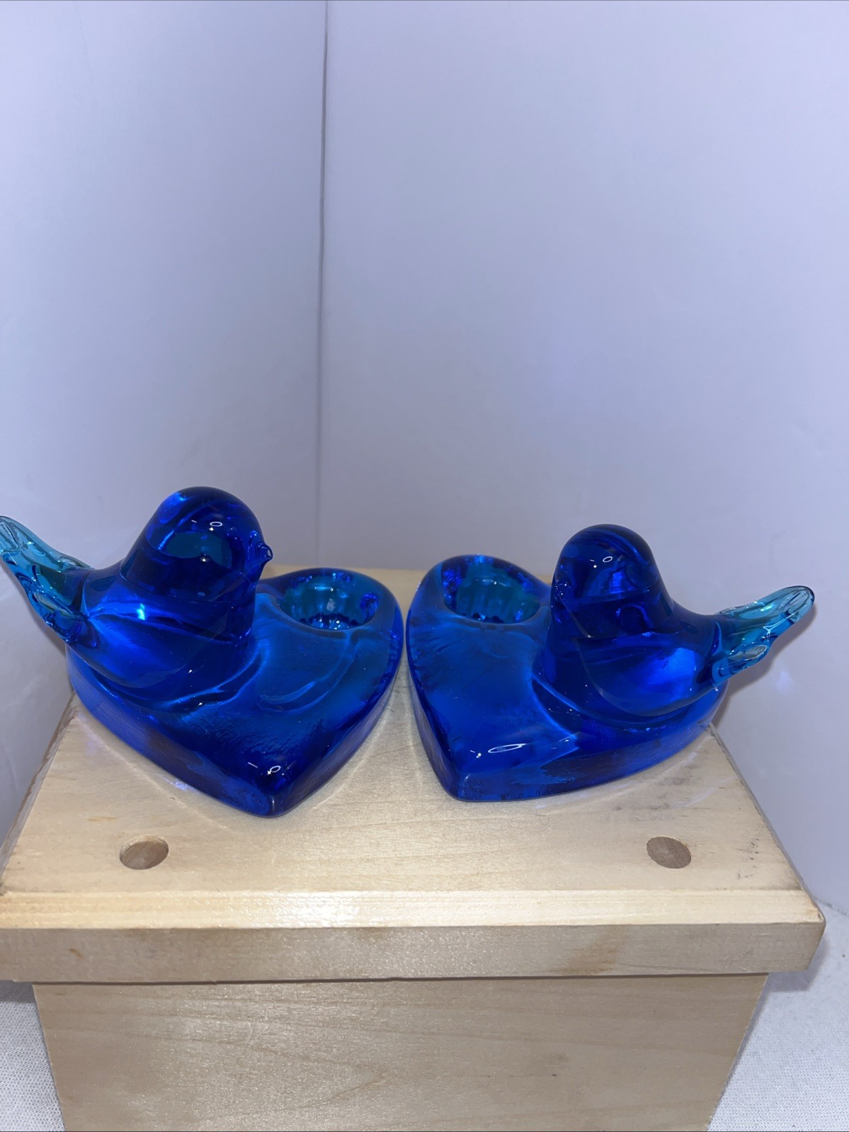 2 Byron Hicks SIGNED Heart 1987 Bluebird Happiness Candle Holder Ozark Studiosl 2 Byron Hicks SIGNED Heart 1987 Bluebird Happiness Candle Holder Ozark Studiosl