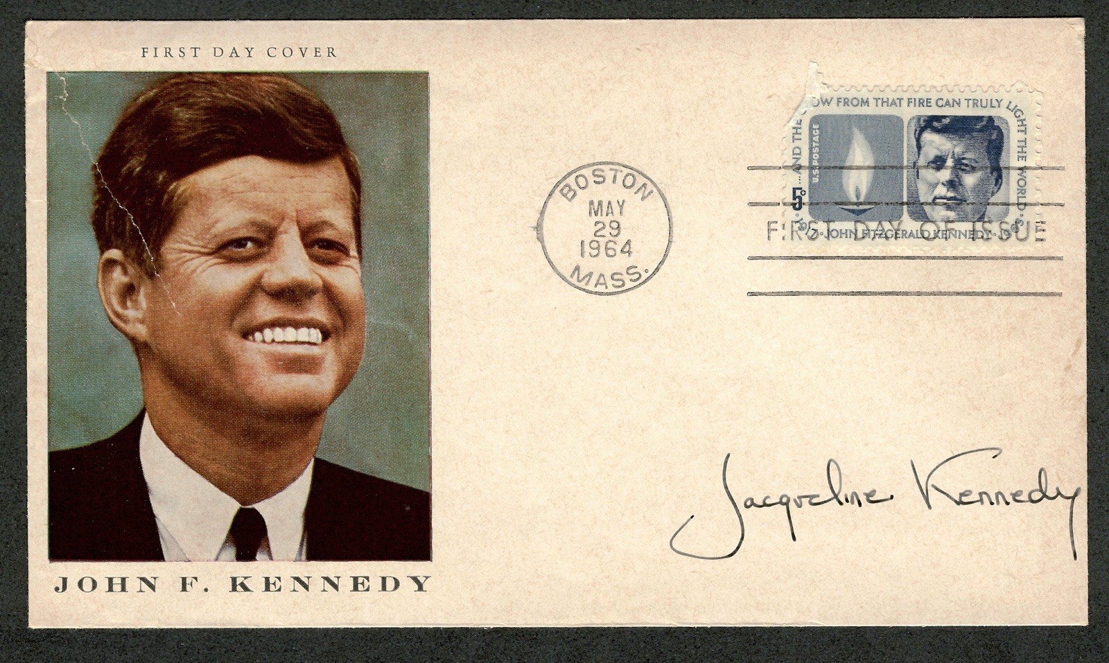 Jacqueline Jackie Kennedy Signed Autographed First Day Cover Grad Authentication Jacqueline Jackie Kennedy Signed Autographed First Day Cover Grad Authentication