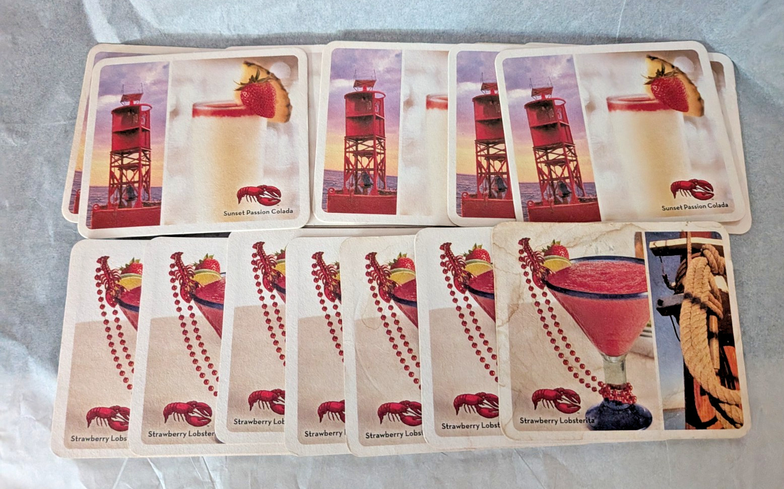 Vintage Red Lobster Bar Coasters set of 17 Vintage Red Lobster Bar Coasters set of 17