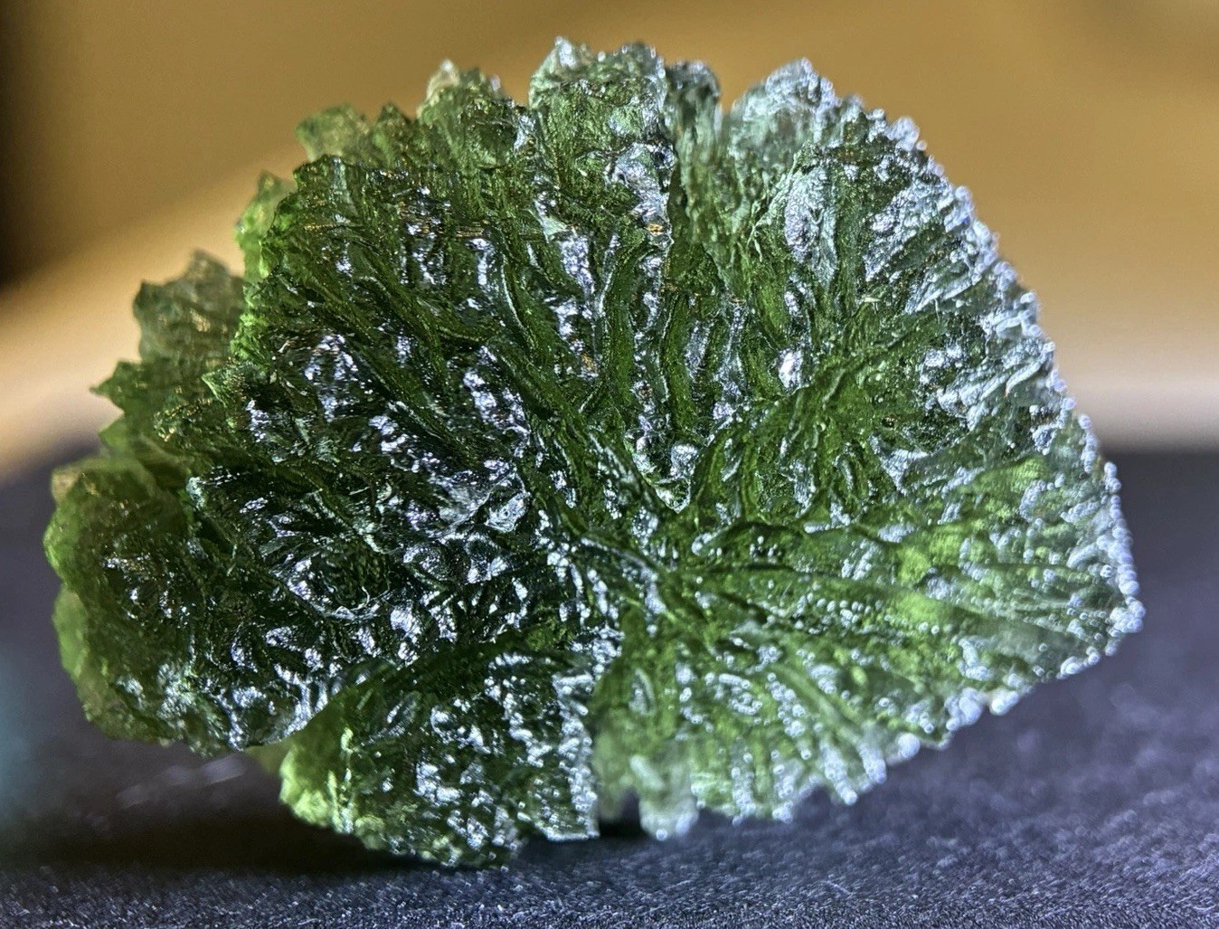 Moldavite 16.05G Hedgehog Disk Shape Tektite Chlum Nad Malsí Czech Republic Moldavite 16.05G Hedgehog Disk Shape Tektite Chlum Nad Malsí Czech Republic