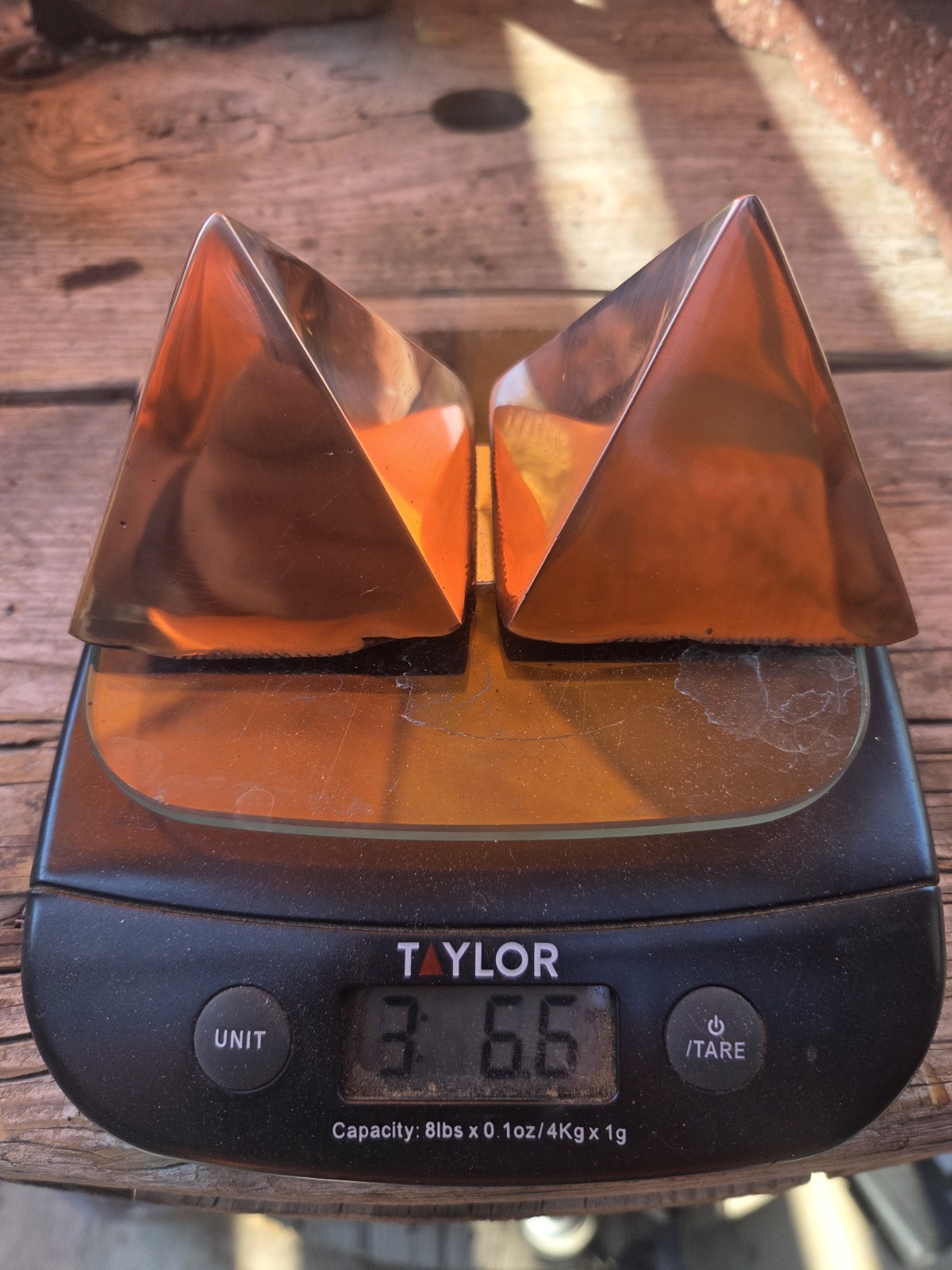 Pair Solid Copper Pyramids Pair Solid Copper Pyramids