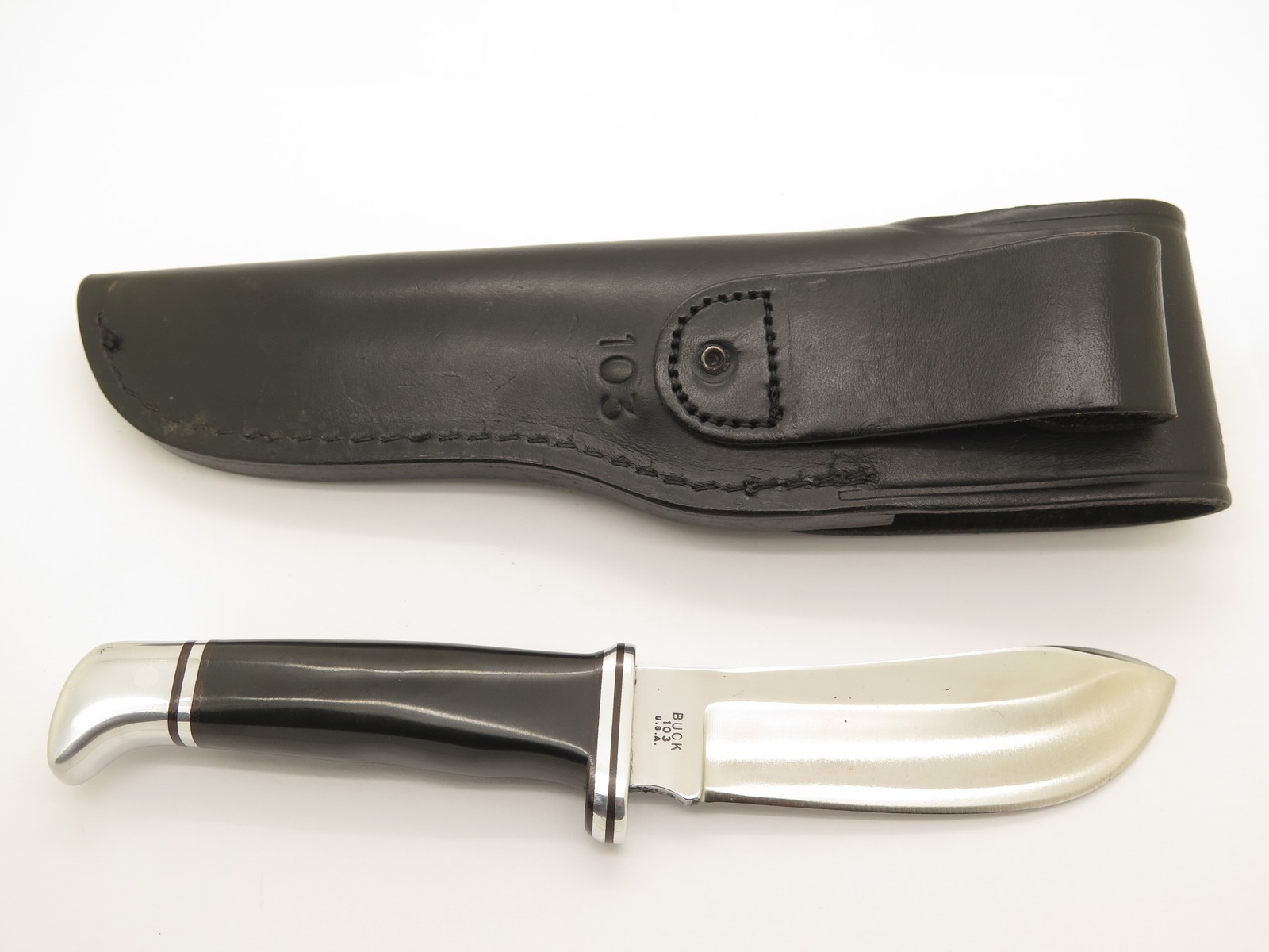 Vintage 1972-86 Buck USA 103 Skinner 3 Three Liner Fixed Blade Hunting Knife