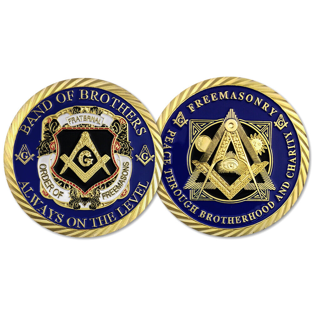 Masonic Challenge Coin Freemasonry Collectible Band of Brothers