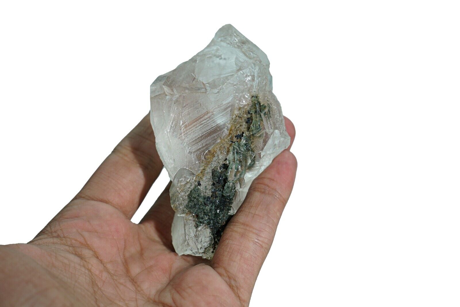 210g Natural Chlorite Included Rutile Quartz Rock and Geodes Quartz Mineral