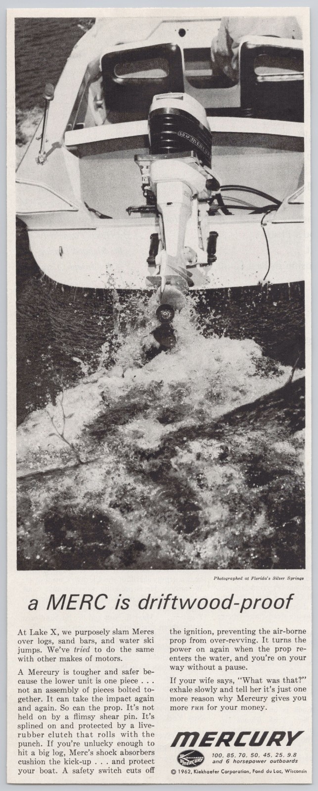 1962 Mercury Outboard Motor Vintage Print Ad Kiekhaefer Florida Silver Springs 1962 Mercury Outboard Motor Vintage Print Ad Kiekhaefer Florida Silver Springs