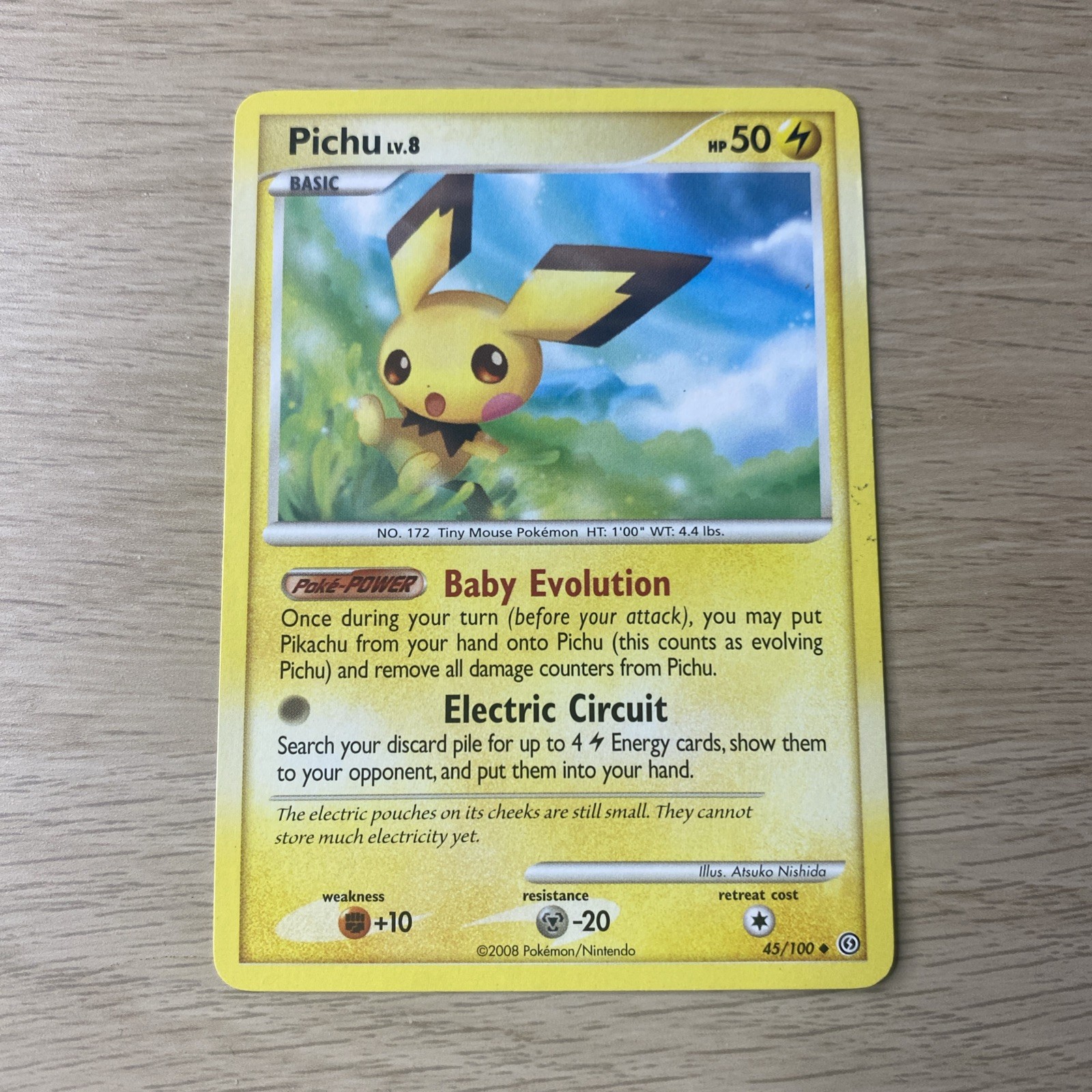 Pichu 45/100 Stormfront Diamond and Pearl NM Uncommon Pichu 45/100 Stormfront Diamond and Pearl NM Uncommon