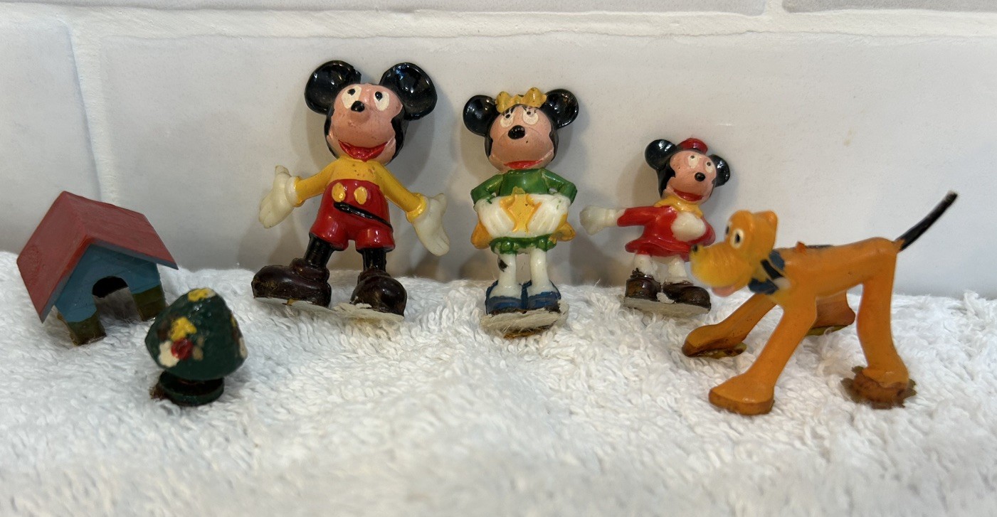 6 VINTAGE DISNEY MICKEY MOUSE MINNIE GOOFEY MINIATURE FIGURINES Marx Disneykins 6 VINTAGE DISNEY MICKEY MOUSE MINNIE GOOFEY MINIATURE FIGURINES Marx Disneykins