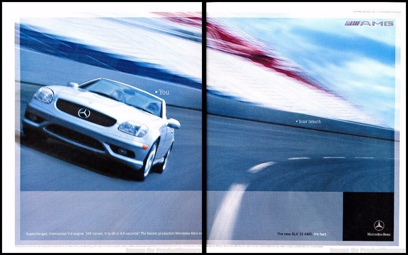 2002 Mercedes Benz SLK32 AMG 2-page Original Advertisement Print Art Car Ad J473 2002 Mercedes Benz SLK32 AMG 2-page Original Advertisement Print Art Car Ad J473