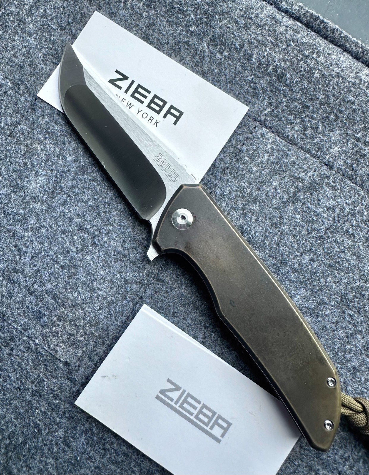 Zieba Knives X NCC Knives Bold Limited Edition Brass Ti S35VN Tanto NOS Zieba Knives X NCC Knives Bold Limited Edition Brass Ti S35VN Tanto NOS