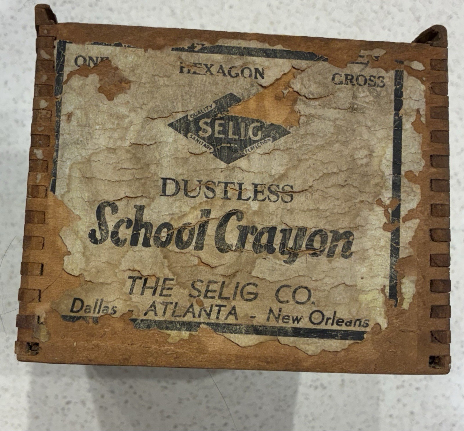 Vintage Selig Company "Dustless School Crayon" Box Atlanta Vintage Selig Company "Dustless School Crayon" Box Atlanta