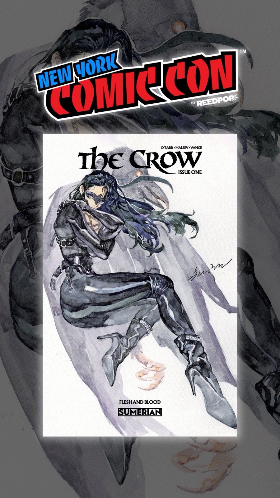 CROW FLESH AND BLOOD #1 NYCC EXCLUSIVE | SUMERIAN COMICS | LTD 200 W/COA