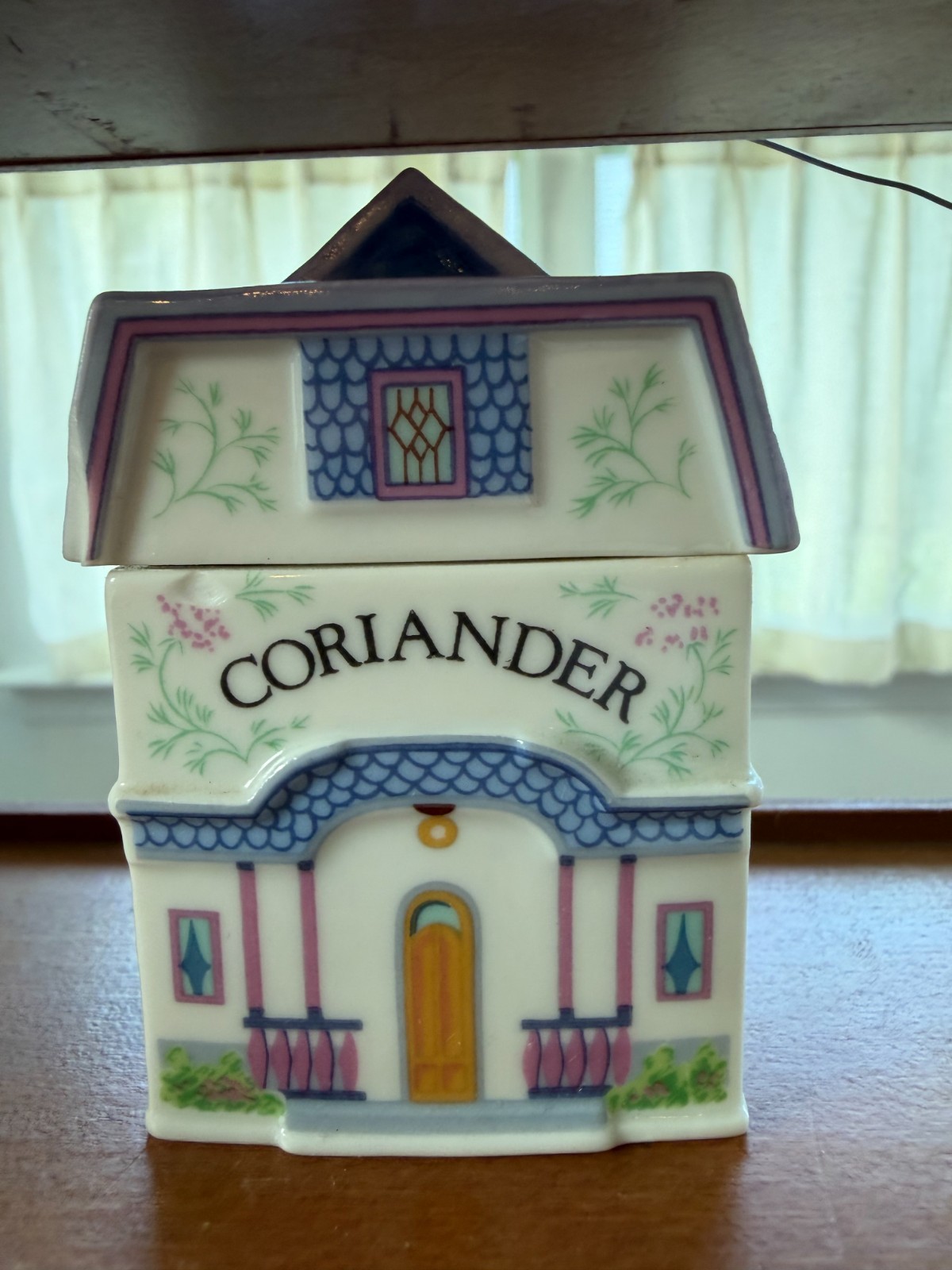 Vintage 1989 Lenox Spice Village  Coriander Spice Jar  Porcelain *READ*