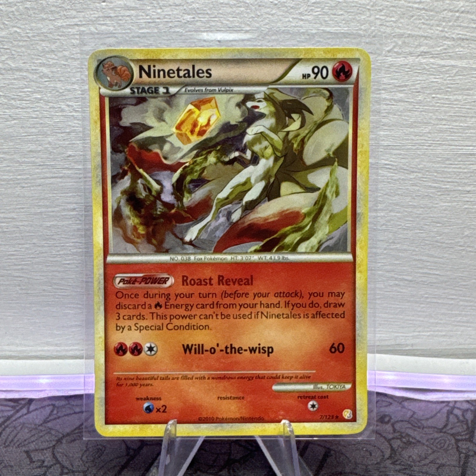 Ninetales Holo 7/123 NM Pokémon HGSS Series
