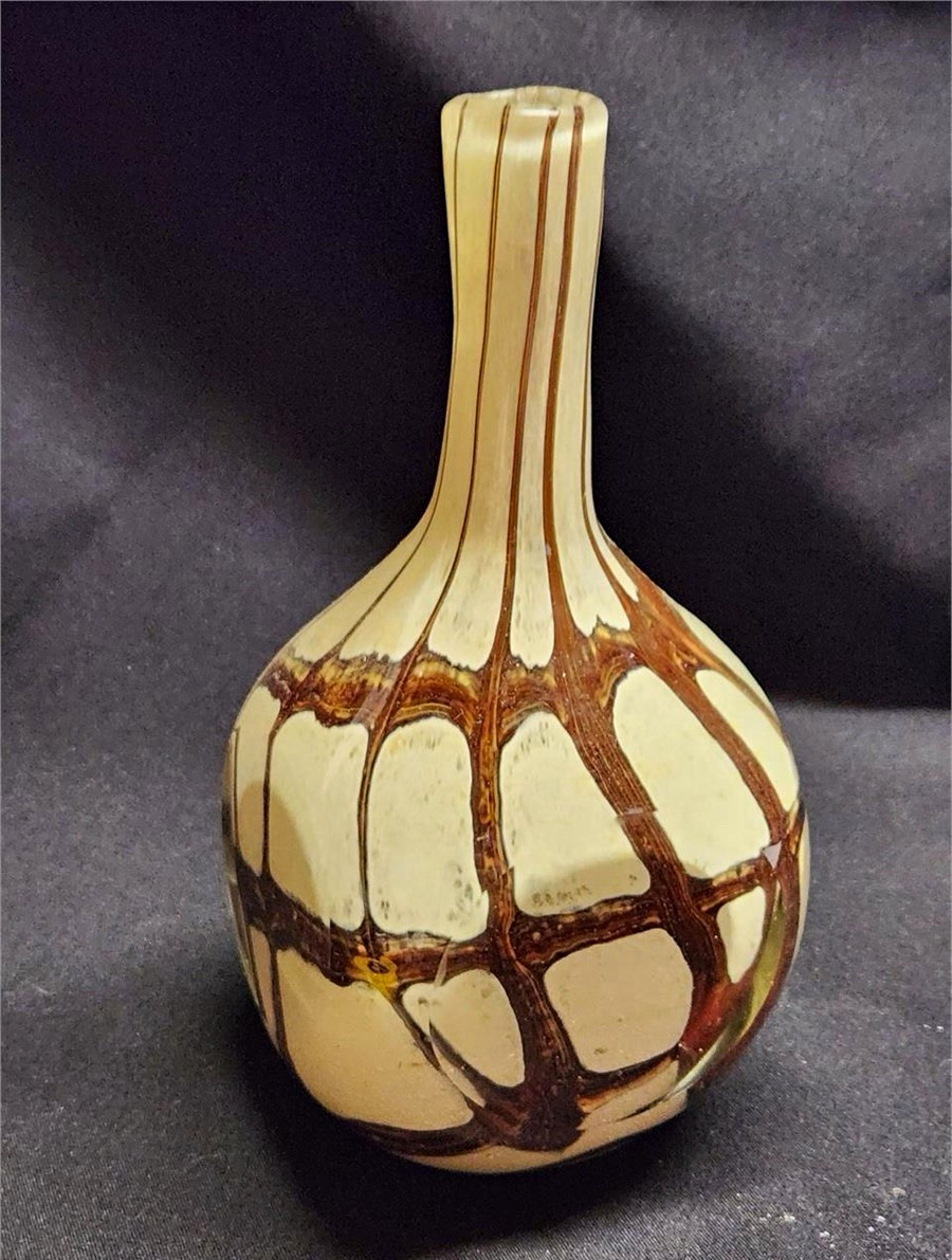 Vintage 1970s Vicente Boffo for Malta Decorative Glass (MDG) "Earthtones" Vase Vintage 1970s Vicente Boffo for Malta Decorative Glass (MDG) "Earthtones" Vase