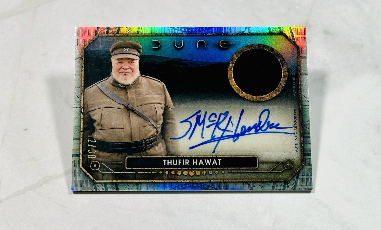 2025 Topps Chrome Dune Thufir Hawat Authentic Relic Auto 12/30 Stephen Henderson 2025 Topps Chrome Dune Thufir Hawat Authentic Relic Auto 12/30 Stephen Henderson