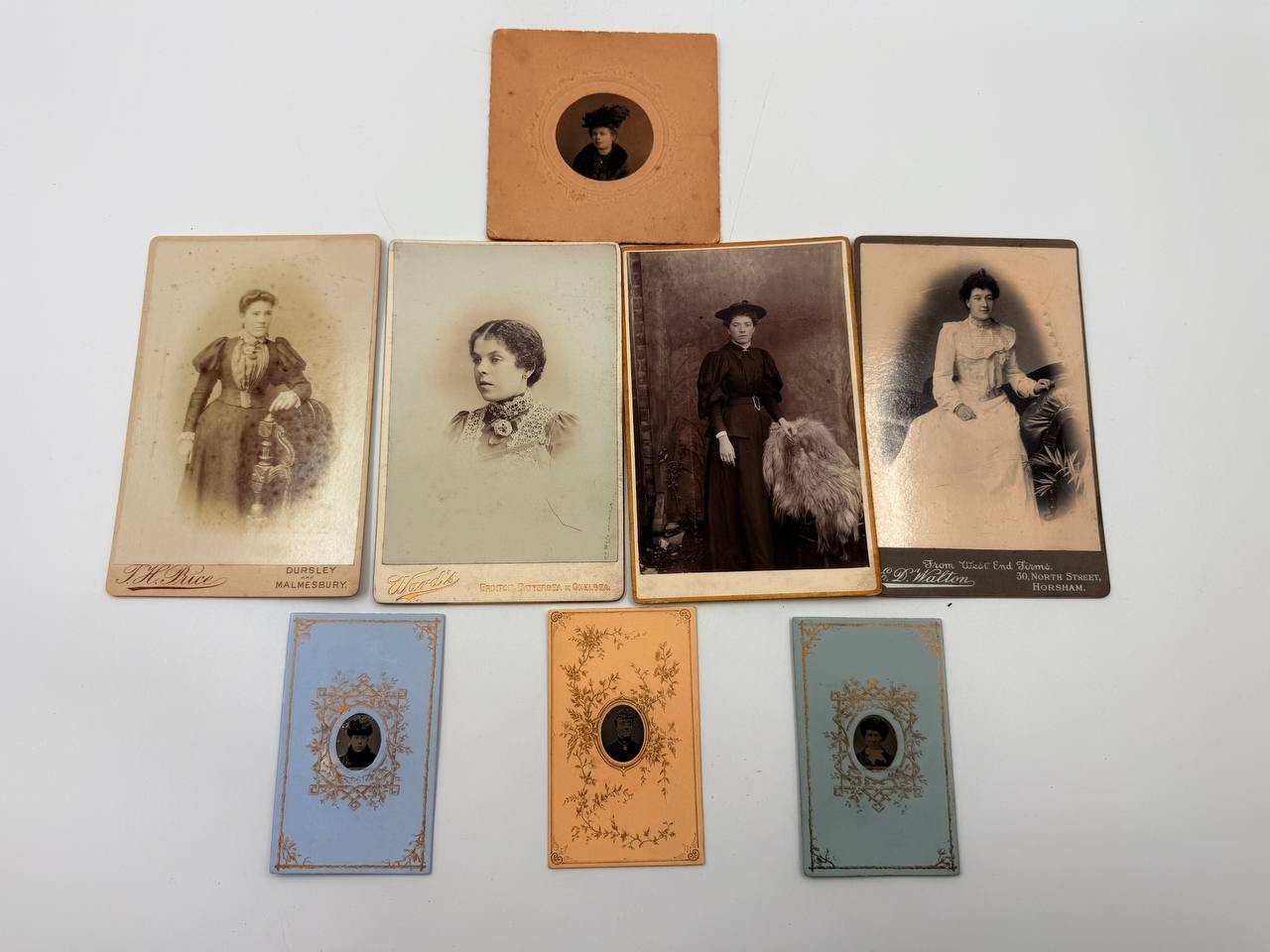 Victorian Edwardian Ladies Portrait Photographs Lot Eight British Cabinet Cards Victorian Edwardian Ladies Portrait Photographs Lot Eight British Cabinet Cards