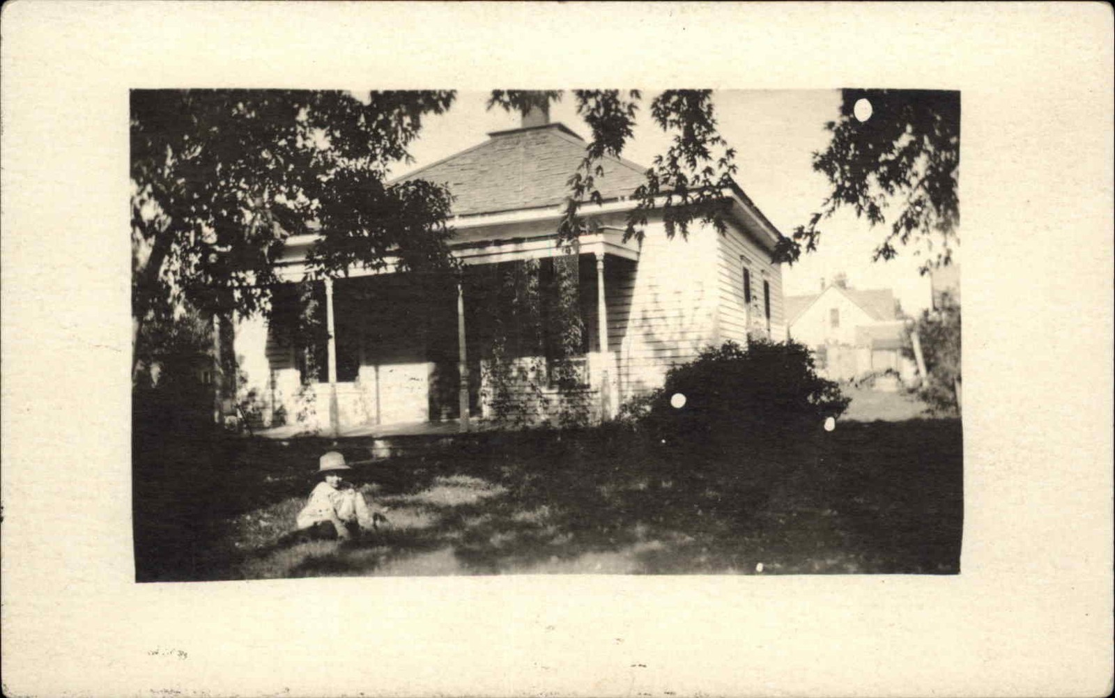 HODREGE NEBRASKA NE Little Girl Early Craftsman House Antique RPPC HODREGE NEBRASKA NE Little Girl Early Craftsman House Antique RPPC