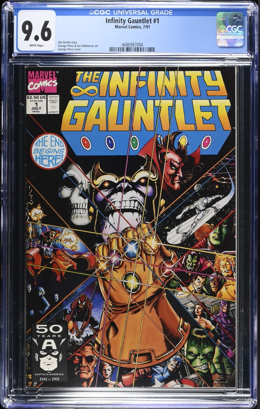 The Infinity Gauntlet #1 CGC 9.6