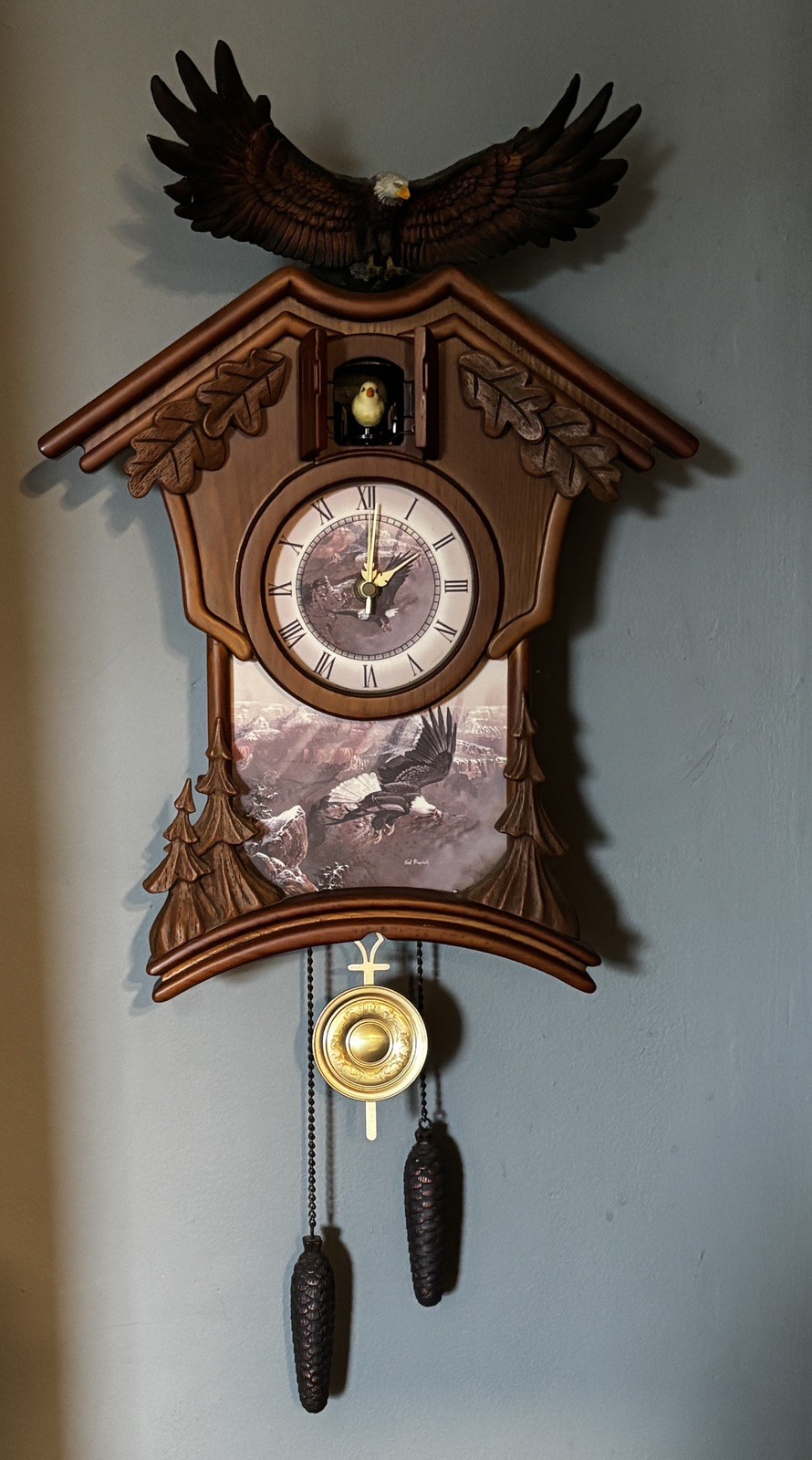 The Bradford Exchange "Timeless Majesty" Eagle Cuckoo Clock - Ted Blaylock The Bradford Exchange "Timeless Majesty" Eagle Cuckoo Clock - Ted Blaylock