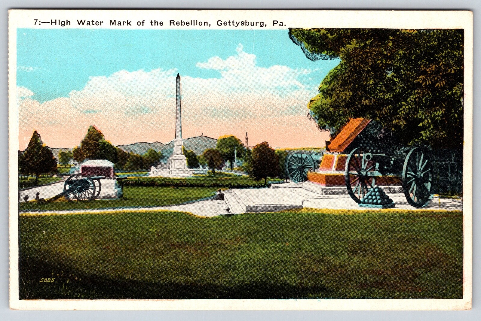 Vintage Pennsylvania, High Water Mark of the Rebellion, Gettysburg, PA c1915 Vintage Pennsylvania, High Water Mark of the Rebellion, Gettysburg, PA c1915