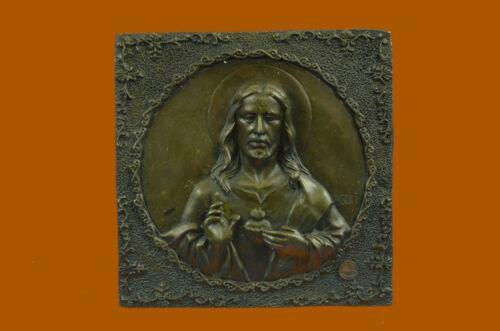 Original Valli Hand Crafted Wall Mount Jesus Portrait Bronze Statue Sculpture Original Valli Hand Crafted Wall Mount Jesus Portrait Bronze Statue Sculpture