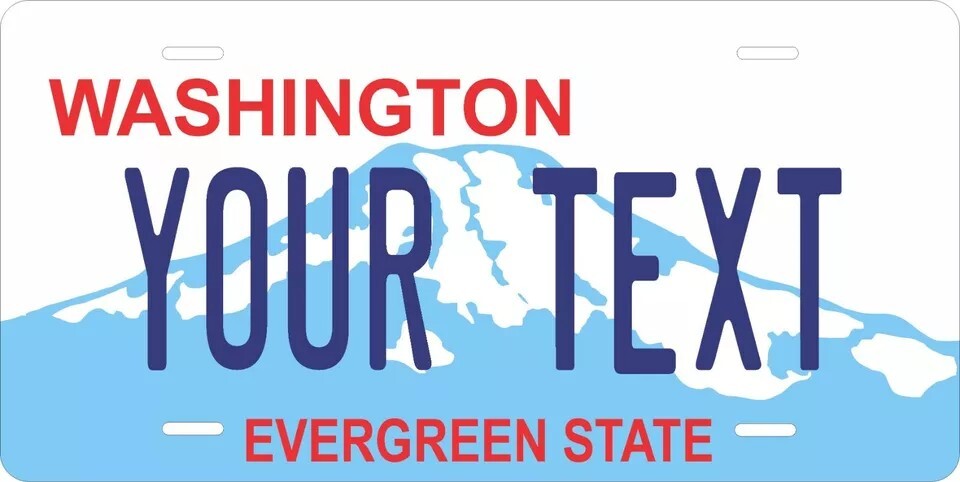 Washington 1998 Custom State License Plate Personalized 12"x6" Size Washington 1998 Custom State License Plate Personalized 12"x6" Size