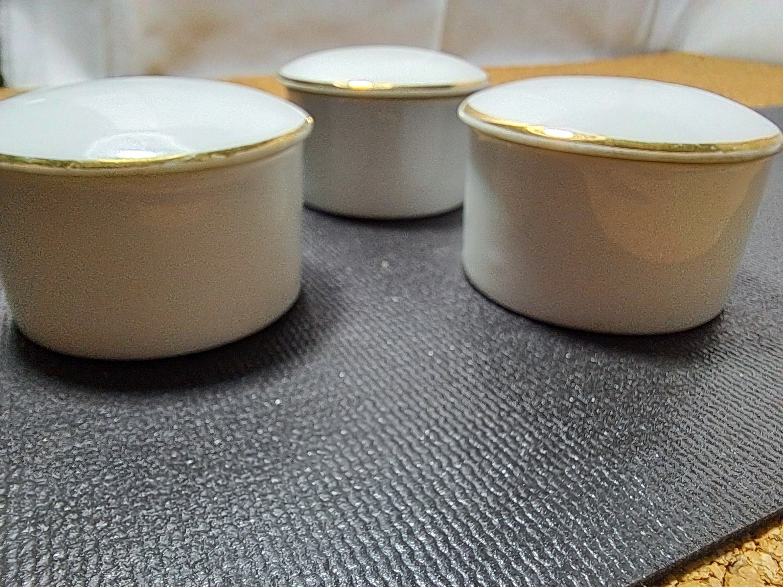 Antique Hand Painted Nippon Covered Salt Cellars Dips Set of 3 Lidded 1891-1921 Antique Hand Painted Nippon Covered Salt Cellars Dips Set of 3 Lidded 1891-1921