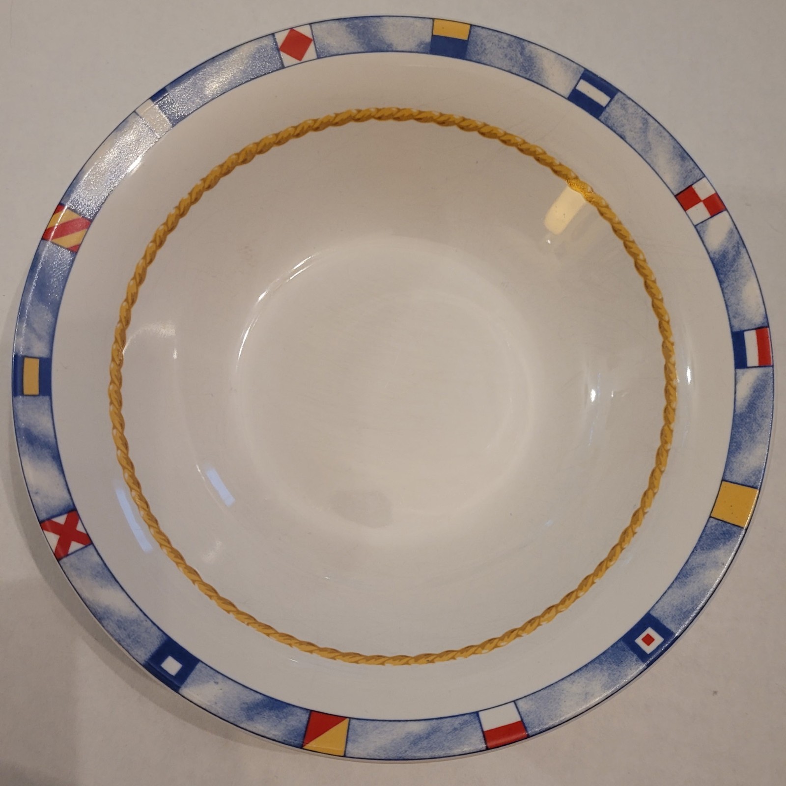 Vintage Fitz and Floyd Regatta Soup Cereal Bowls 7 1/4" Nautical Lot Of 8 Vintage Fitz and Floyd Regatta Soup Cereal Bowls 7 1/4" Nautical Lot Of 8