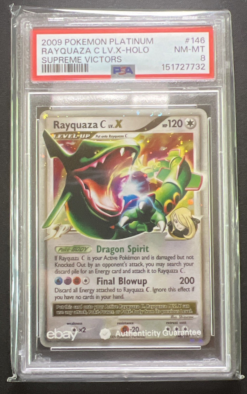 Pokémon Platinum Supreme Victors Rayquaza C LV.X Holo 146/147 2009 PSA 8 New Pokémon Platinum Supreme Victors Rayquaza C LV.X Holo 146/147 2009 PSA 8 New