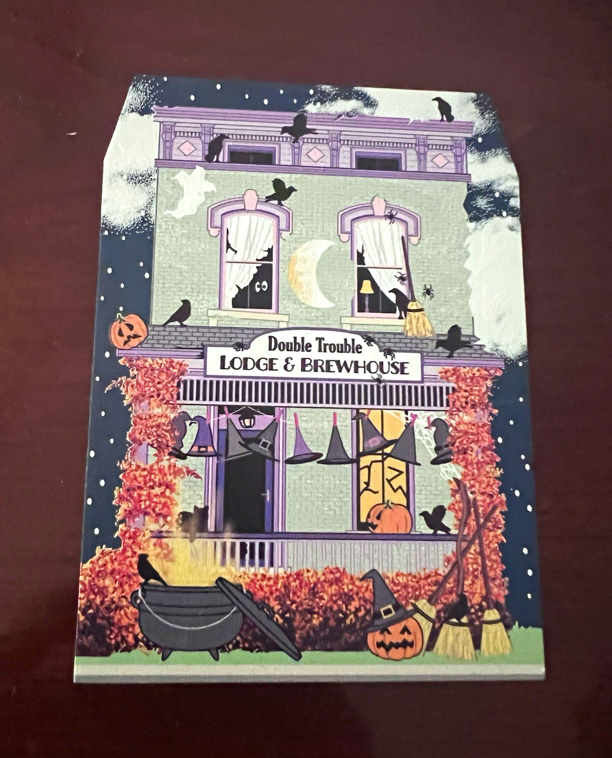 The Cat's Meow Village Double Trouble Lodge & Brewhouse Halloween #23-032