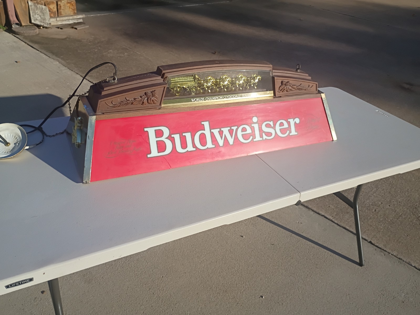 vintage budweiser clydesdale pool table light vintage budweiser clydesdale pool table light
