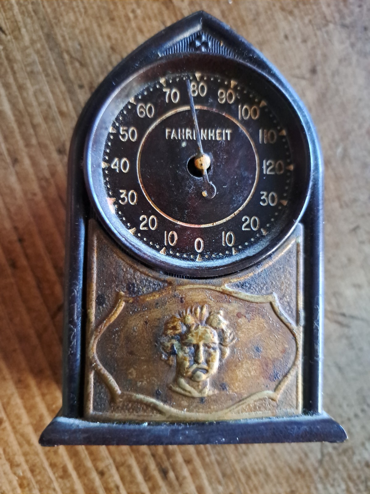 RARE Vintage Desk Top Thermoclock 1930's "Mark Twain" Gothic Arch/Bakelite USA RARE Vintage Desk Top Thermoclock 1930's "Mark Twain" Gothic Arch/Bakelite USA