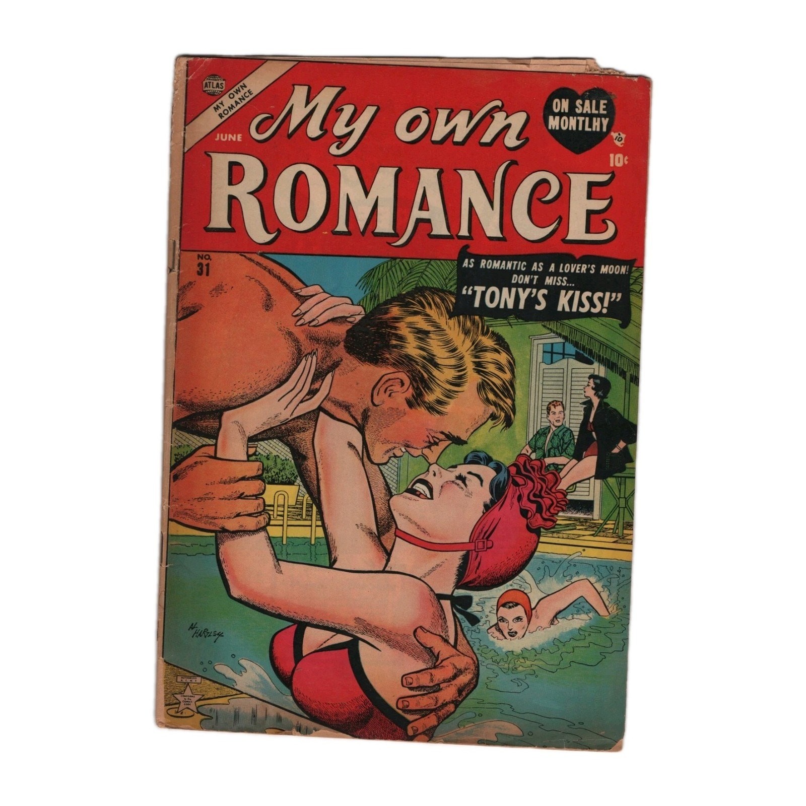 MY OWN ROMANCE #31 AL HARTLEY COVER GOLDEN AGE GA ATLAS COMICS 1953 MY OWN ROMANCE #31 AL HARTLEY COVER GOLDEN AGE GA ATLAS COMICS 1953