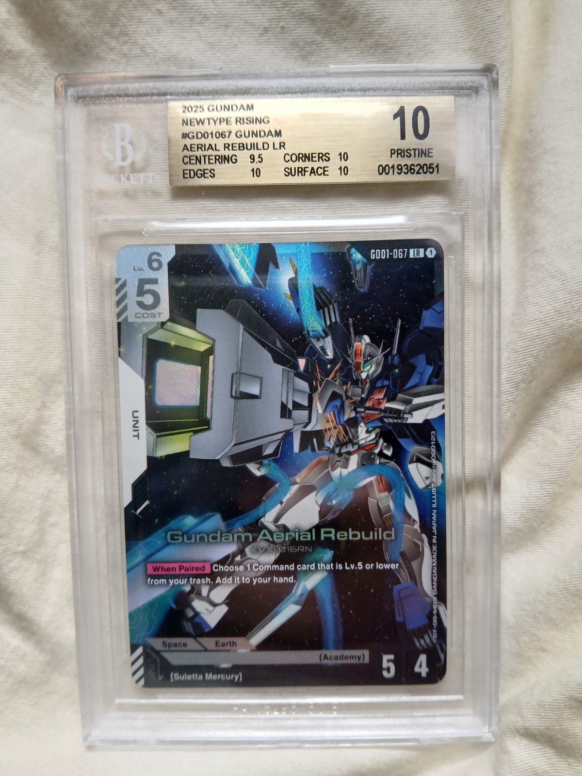 2025 Gundam Newtype Rising #GD0106 Gundam Areial Rebuild LR Beckett 10 PRISTINE 2025 Gundam Newtype Rising #GD0106 Gundam Areial Rebuild LR Beckett 10 PRISTINE