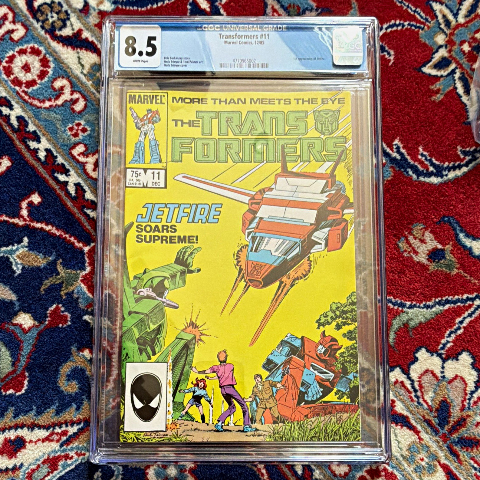 The Transformers #11 CGC 8.5 (1985) Marvel Comics Jetfire Budiansky Very Hot The Transformers #11 CGC 8.5 (1985) Marvel Comics Jetfire Budiansky Very Hot