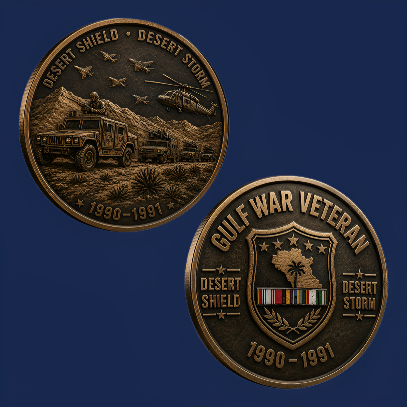 Gulf War Challenge Coin Desert Storm Veteran 1990 1991 Commemorative Medal Gift Gulf War Challenge Coin Desert Storm Veteran 1990 1991 Commemorative Medal Gift