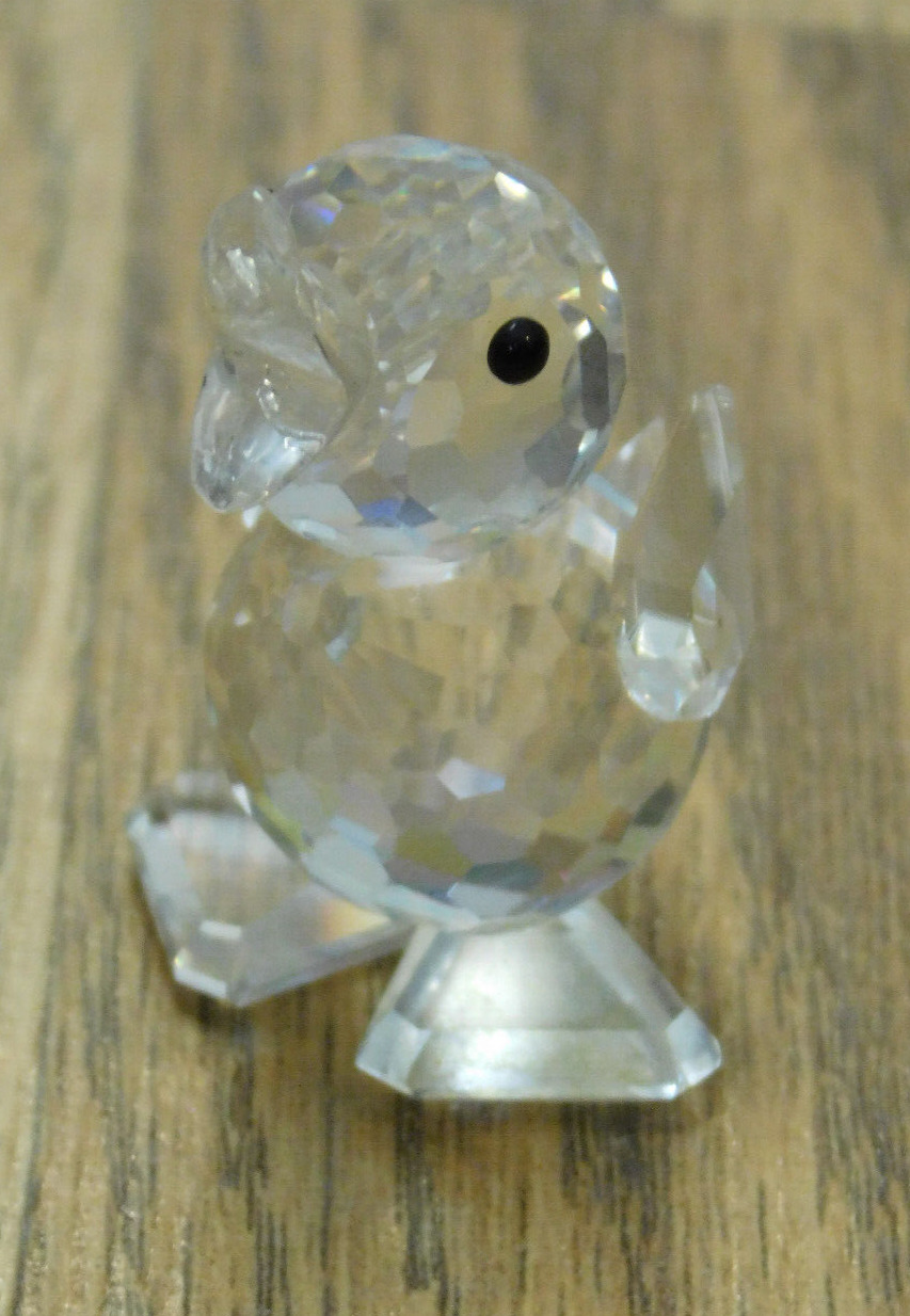 Swarovski Silver Crystal Miniature Drake Duck Figurine, 7660 NR 40, with Box