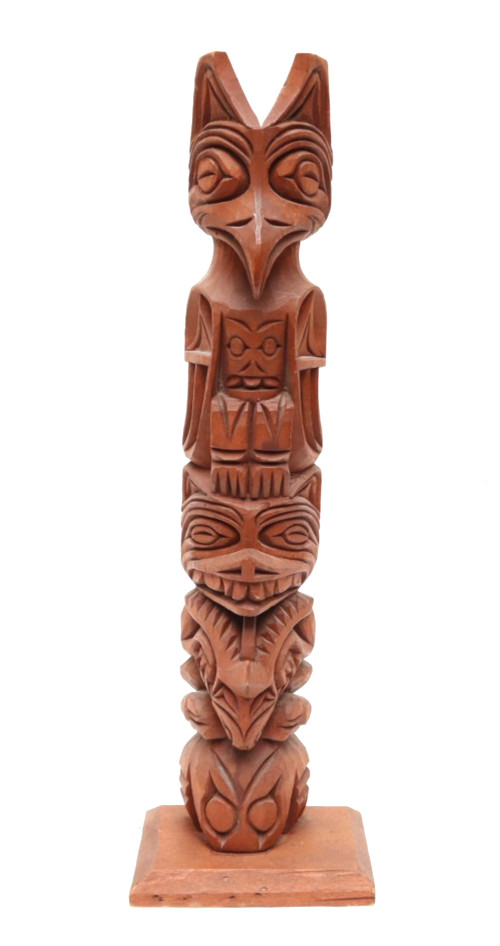 VTG Harvey Williams Totem Pole 12.75" Northwest Coast Signed Thunderbird Native VTG Harvey Williams Totem Pole 12.75" Northwest Coast Signed Thunderbird Native