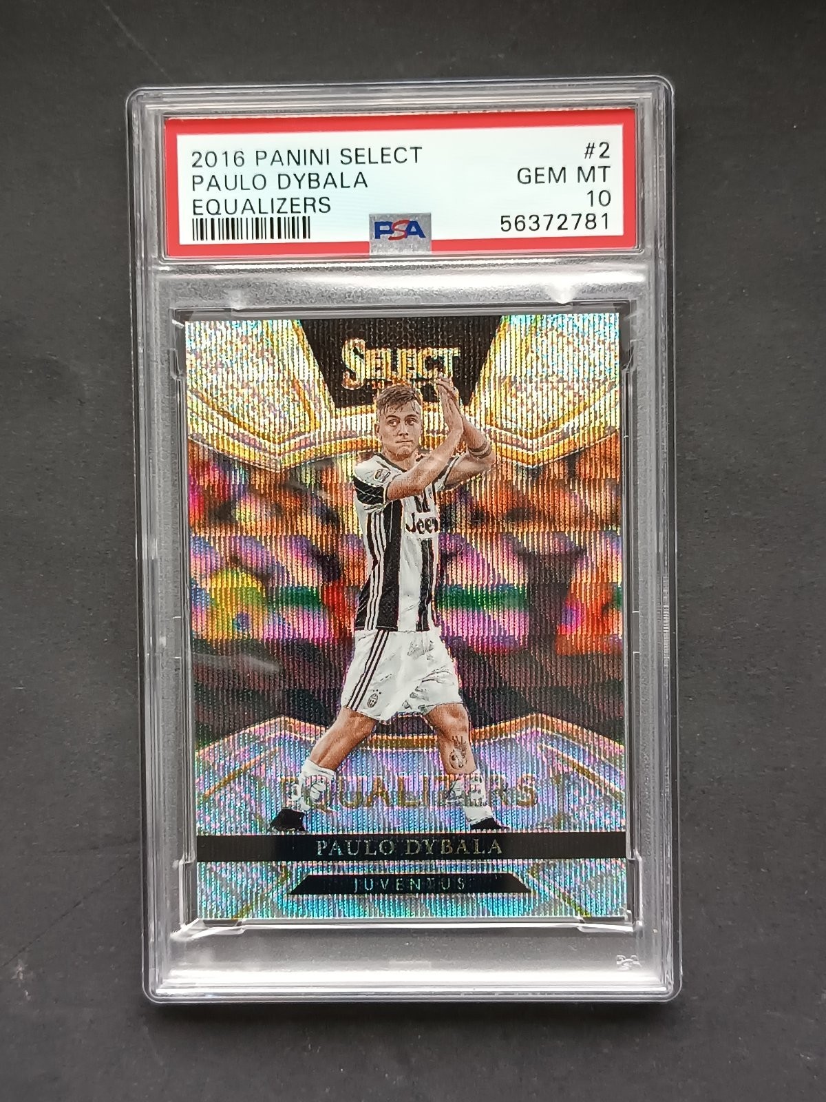 2016 Panini Select #2 Paulo Dybala Equalizers Juventus PSA 10 Gem Mint Card 2016 Panini Select #2 Paulo Dybala Equalizers Juventus PSA 10 Gem Mint Card