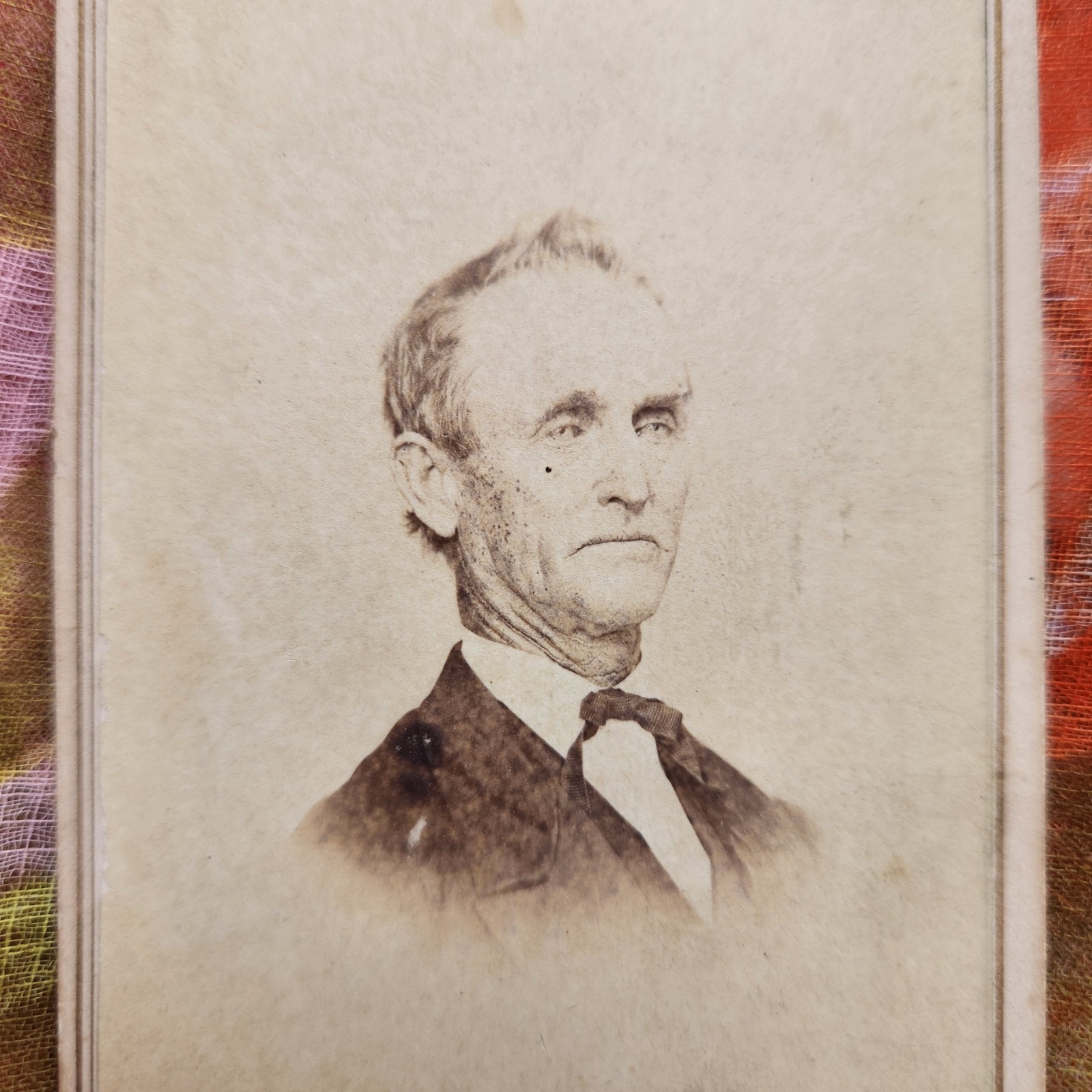 Antique CDV 1860s Civil War Era Portrait Man Profile Old Gentleman Victorian Antique CDV 1860s Civil War Era Portrait Man Profile Old Gentleman Victorian