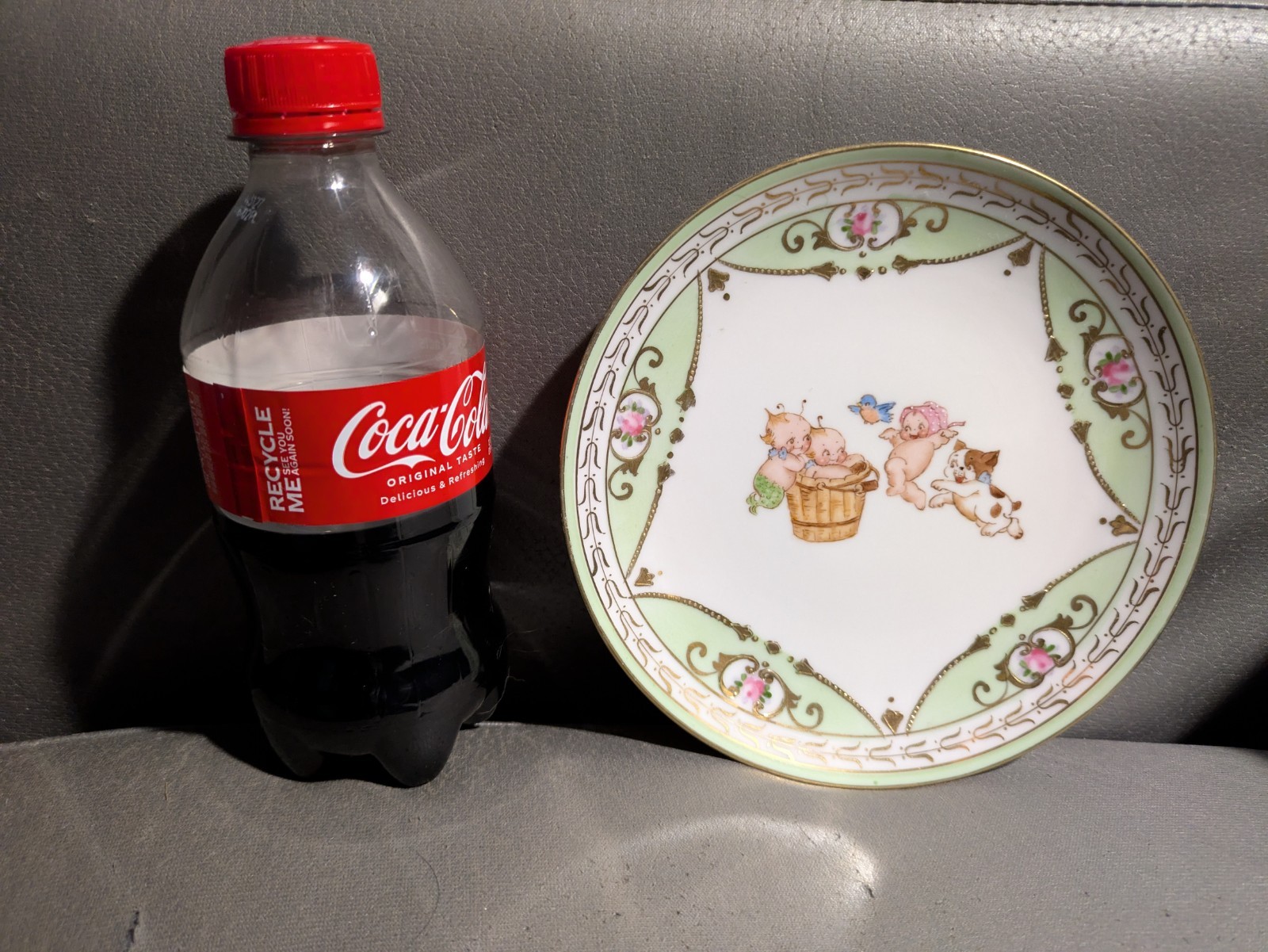 Kewpie Plate Nippon Hand Painted Saucer Size Kewpie Dolls Kewpie Plate Nippon Hand Painted Saucer Size Kewpie Dolls