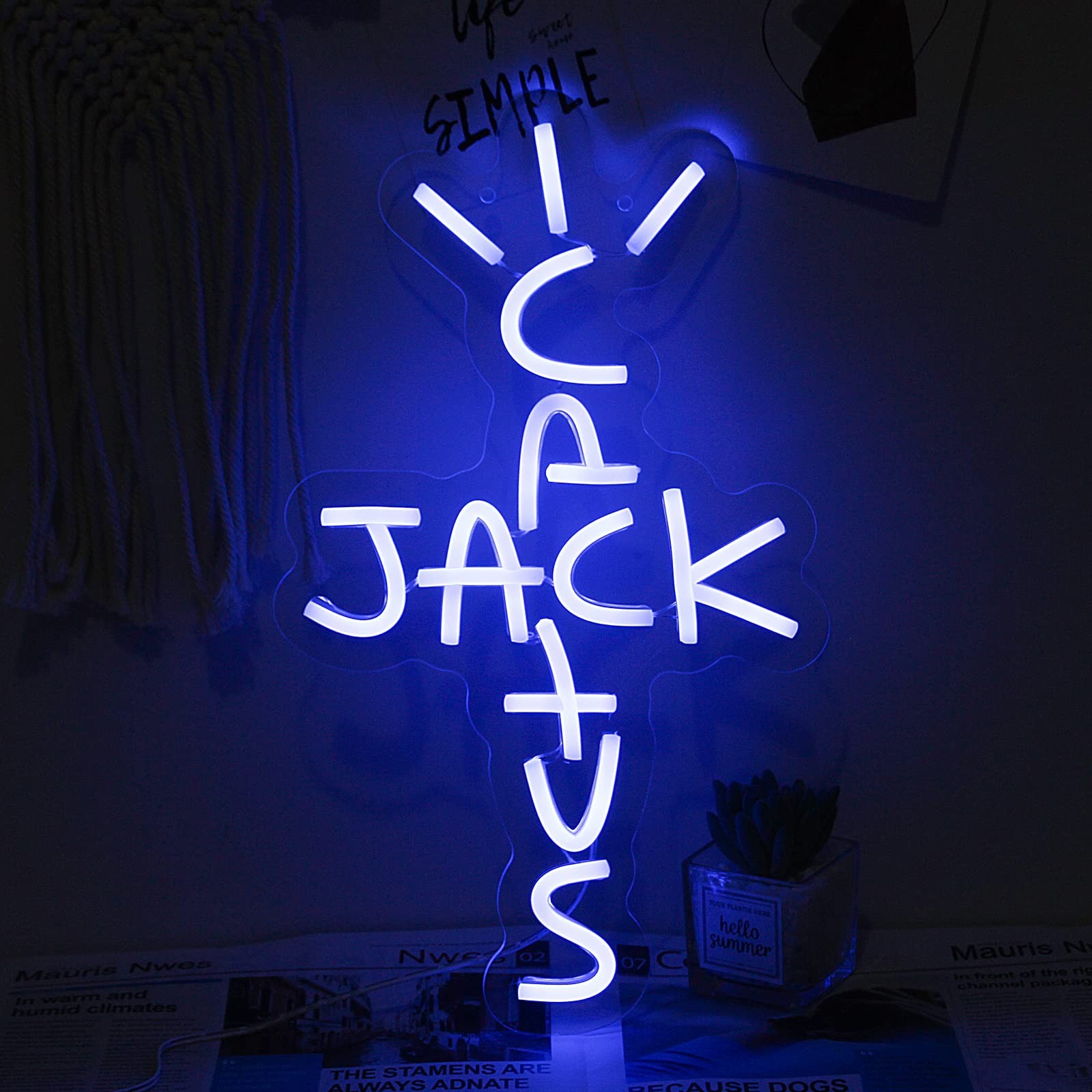Cactus Jack LED Neon Sign 15.7"x9.4" Cactus Jack LED Neon Sign 15.7"x9.4"