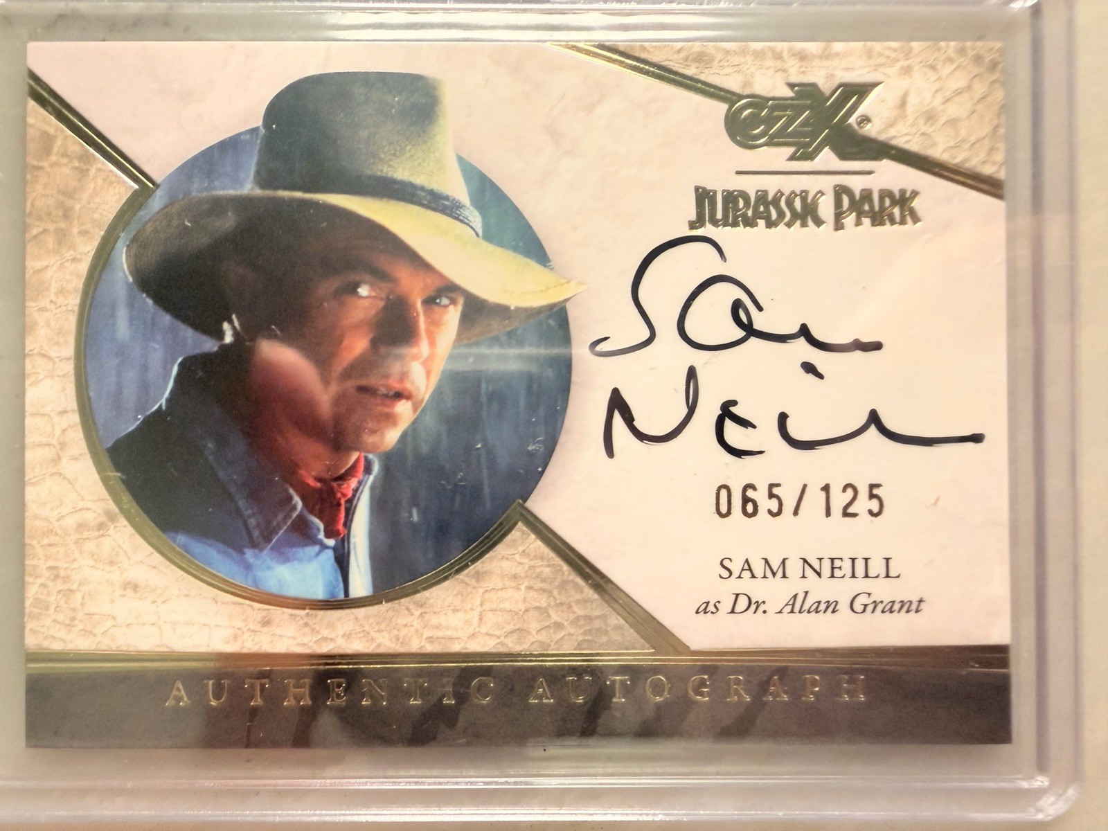 2026 Cryptozoic Jurassic Park Sam Neill Dr. Allan Grant On Card Auto /125 2026 Cryptozoic Jurassic Park Sam Neill Dr. Allan Grant On Card Auto /125