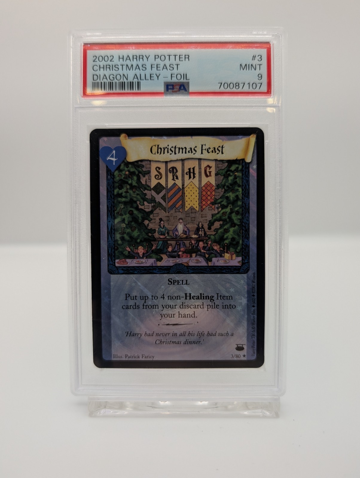 2002 Harry Potter Christmas Feast Diagon Alley Foil #3 PSA 9 MINT WOTC TCG 2002 Harry Potter Christmas Feast Diagon Alley Foil #3 PSA 9 MINT WOTC TCG